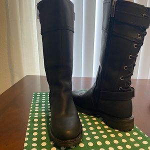 Harley Davidson Alexa Back Lace Black Leather Boot